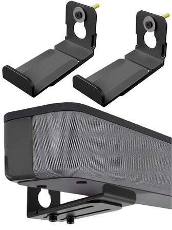 通用型条形音箱壁挂支架 - 重型金属设计，承重高达 30 磅，深度可在 3.4 英寸至 5.8 英寸之间调节，兼容杜比全景声，包含防滑垫，适用于 Vizio、Sonos 和大多数条形音箱。