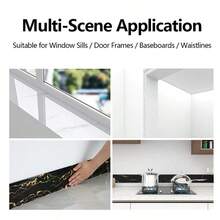 High Quality Window Sill Sticker, Waterproof & Fade-Resistant - Self-Adhesive Marble Gray-White Texture Waterproof Wallpaper, Window Sill Renovation Sticker, Suitable For Window Sill Renovation, Bay Window Covering, Balcony Window Sill Decoration - White - View 11