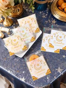 50/100 chiếc Túi Quà Tặng Tự Dán Màu Trắng Vàng In Hình Trăng & Sao, Túi Kẹo Ramadan, Túi Bao Bì Kẹo Chủ Đề Ramadan Dùng Để Trang Trí Ramadan, Trang Trí Nhà Cửa Ramadan, Vật Dụng Đóng Gói Quà Tặng Ramadan, Trang Trí Eid Al-Fitr, Trang Trí Bàn Ăn Tại Nhà, Quà Tặng Eid Al-Fitr, Vật Dụng Tiệc Lễ Ramadan Hồi Giáo - Nhiều màu - Xem 8
