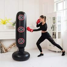 1pc Inflatable Punching Bag, Adult Stress Relief Punching Toy, Wholesale Punching Bag Pillar With Air Outlet - Multicolor - View 3