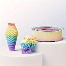 【1公斤哑光PLA耗材】高精度±0.03毫米哑光彩虹多色PLA 3D打印耗材 | 1.75毫米，1公斤线轴 - 彩色 - 查看 1