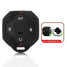 适用于奇瑞捷途T2 Traveler DASHING X-1 Plus DTC 2021 2022 2023 的新款硅胶汽车钥匙套 - 黑色 - 查看 3