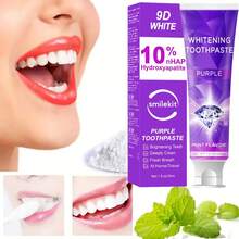 1支120克软管装紫色牙齿美白牙膏，薄荷味，深层清洁，家用，9D紫色牙膏，10%羟基磷灰石，牙齿美白 - 9D-薄荷味-10%羥基磷灰石 - 查看 7
