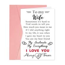 Romantic Valentine's Day Card For Wife, Girlfriend, Women & Fiancee | Sweet Anniversary Card | Her-Exclusive Birthday Card | Perfect Valentine's Day Gift-1PC - Multicolor - View 3