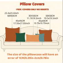 1pc Luxury Decorative Boucle Texture Square Throw Pillow Cover, Suitable For Sofa, Living Room, Bedroom, Farmhouse, Also Can Be Used As Gift, Without Pillow Insert - Caramel - View 3