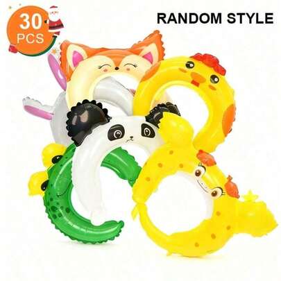 30pcs Animal Headband Balloons, Balloons, Party Balloons, Gift Balloons, 9.8 Inches High, Aluminum Foil Balloon Decoration, Suitable For Holiday Decoration, Event Decoration, Atmosphere Photography, Etc