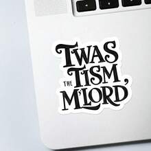 1/2/5pcs Twas The Tism My Lord Sticker | Fun And Quirky Vinyl Decal For Planners, Journals, And Laptops | Cute And Mindful Design For Meditation, Wellness Enthusiasts, And Book Lovers | , Artsy, Positive Affirmation Sticker - Multicolor - View 2