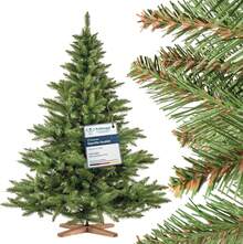 FairyTrees Artificial Nordmann Fir Christmas Tree, Green, PVC, Includes Wooden Stand, FT14/FT15, 180cm - Tree Trunk Green - View 8