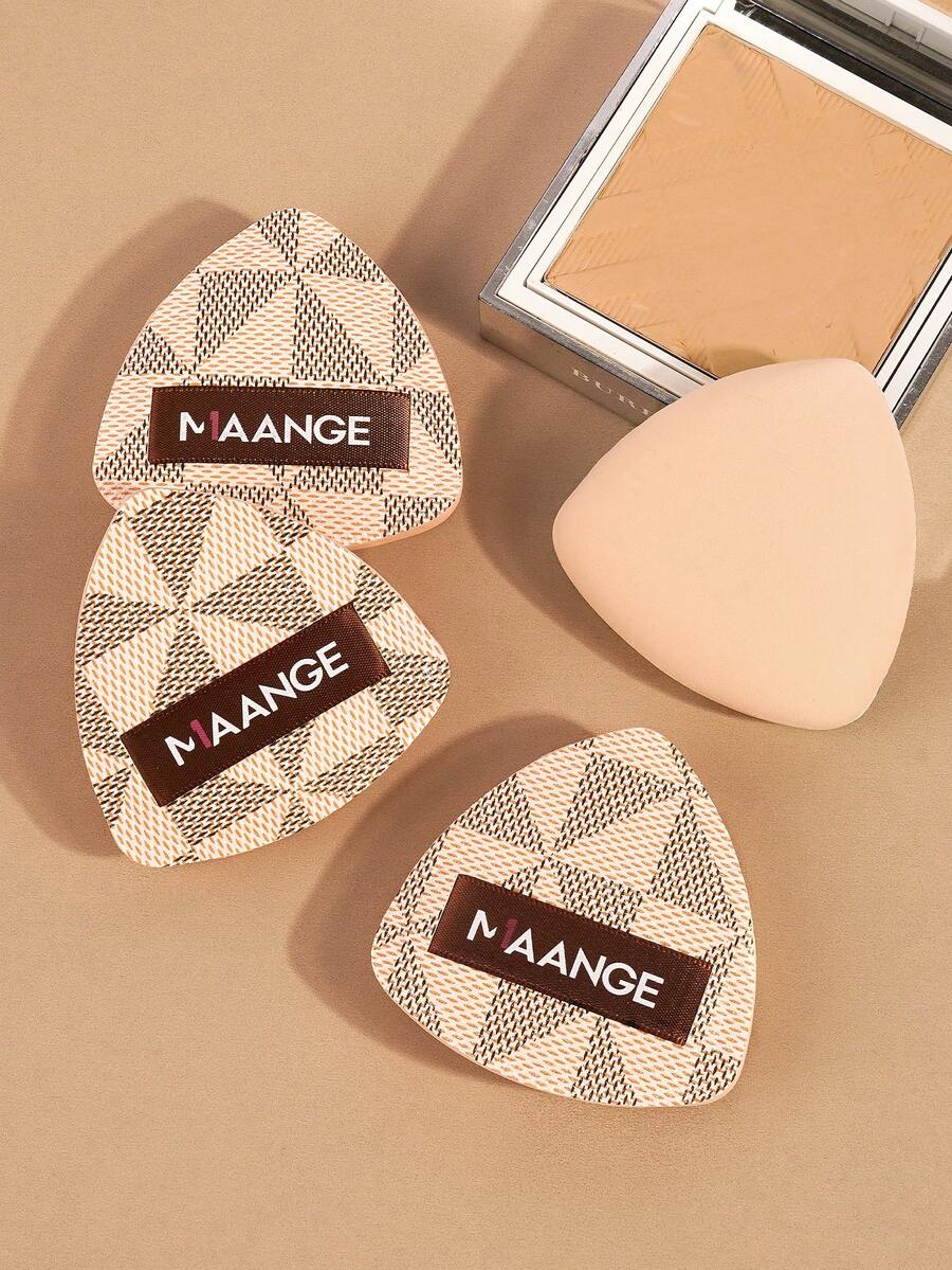 MAANGE 4/5pcs Triangle Makeup Sponges, Wet Type, Soft & Skin-Friendly, Portable, Ideal Cosmetic Tool For Travel