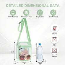 Sporting Clear Bag-Clear For Women Crossbody Messenger Bag For Concerts Sporting Events ﻿ - Avocado Green - View 5