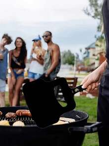 1pc Plastic Barbecue Fan, Outdoor Barbecue Manual Flame Enhancer, Non Food Contact Safety, Durable Handheld Ignition Tool, Barbecue Accessories - Multicolor - View 5