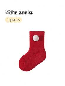 1双加厚儿童节日红色袜子，适合生日、满月、百日庆、中国传统庆典、圣诞节、秋冬季等场合。 - 彩色 - 查看 11