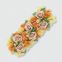 人造玫瑰花环拱门装饰，长款仿真玫瑰花束 - 人造花桌饰 - 人造花墙背景，适用于派对、新娘送礼会及其他活动花艺布置 - 彩色 - 查看 24