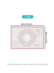 1pc Kneading Board, Pastry Mat, Extra Non Stick Baking Mat With Measurement, Fondant Mat, Counter Mat, Dough Rolling Mat, Pie Crust Mat, Roll Up Receive Kneading Pad, Back To School