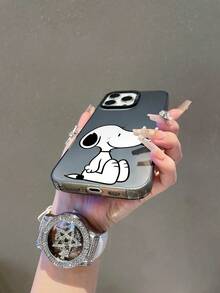 SNOOPY A Cartoon Animation  Dynamic Color Silver Shell Shockproof Tpu Material Phone Case Can Be Given As A Holiday Gift. It Is Applicable To Iphones. The New Model Is Suitable For IPhone13/14/15/16/17Pro Max Phone Cases - Nhiều màu - Xem 3