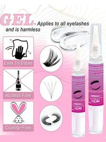 12ml Eyelash Extension Remover, Quick And Painless Removal Of Grafting Extensions - Non Irritating, Suitable For DIY Eyelash Clumps, Quick Removal Of Grafting Eyelashes, Makeup Tools, Eyelash Glue - Easy For Beginners To Operate - Clear - View 8