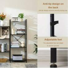 Standing Metal Storage Cabinet, With 11 Open Display Shelves For Clutter Organization & Home Decoration | Fits Entryway, Living Room, Bedroom, Home & Office | Ideal For Homeowners, Renters & Office Workers | Multi-Functional Storage Solution, Space-Saving Organizer, Modern Decorative Storage Unit - Multicolor - View 8