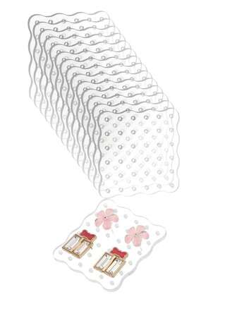 三色亚克力耳环展示卡，便携式亚克力耳环收纳架，耳环收纳盒首饰展示架，旅行居家耳环首饰用品