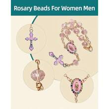 Car Rosary For Rearview Mirror Hanging - Catholic Religious Devout Gift With Virgin Mary Charm And Crucifix Ideal Catholic Rosary Gifts For Men And Women Pinkcar Acessesories, Car, Car Acessesories Women, Car Stuff, Car Decor, Car Accesssories, Stocking Stuffers, Car Accessories For Women, Christmas - 如圖所示 - 查看 5