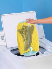 (1/2 peças, Amarelo, Azul, Cinza) Sacos de Limpeza de Sapatos, Sacos de Lavanderia Laváveis, Reutilizáveis para Todos os Tipos e Tamanhos de Sapatos, Sacos de Limpeza Profunda de Sapatos