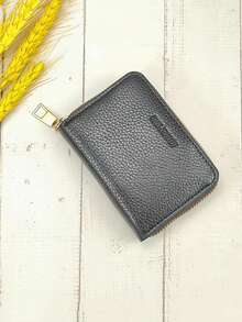 1pc Multi-Card Slot Card Holder Wallet, Zipper Card Case Organizer For Women And Men - Multicolor - View 7