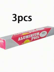 1/3卷耐高温锡箔纸，烤箱纸，20米 - ，不粘烘焙、烧烤和烤箱用铝箔，适用于节日烹饪和烘焙，食品接触材料，节日烹饪必备 | 厚实铝箔 | 不粘表面，铝箔卷，烘焙铝箔，烧烤油纸硅油纸，烤箱锡箔纸，适用于厨房、餐厅、烘焙、烧烤 - 銀色 - 查看 12