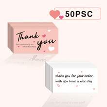 50pcs Thank You Cards, Greeting Cards For Holidays, Weddings, Business Parties, Invitations - Multicolor - View 7