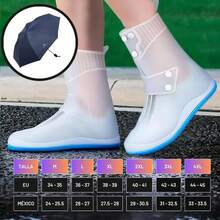 EstiloTendenciaCubre Zapatos Impermeable, Paraguas Para Sol, Regalo, Cubrezapatos Impermeable Silicona Antideslizante, Se Pueden Usar En Climas Lluviosos Y Nevados, Adecuadas Para Hombres Y MujeresCalidad PremiumVersióN Mejorada - Negro - Ver 5