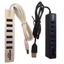 True 2.0 Splitter Hub2.0 Docking Station Usb2.0 File Transfer 6-Port USB+2-In-1 Card Reader Hub - Multicolor - View 2