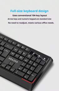 Lenovo KN201 Wireless Keyboard And Mouse Combo For Office Use (USB 2.4G, Desktop & Laptop) - Black - View 5