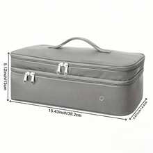 Women's Hair Dryer & Curling Iron Storage Bag - Double Layer Large Capacity Pink Zipper Travel Case, With Compartment For Hair Tools, Durable Nylon Portable Straightener Holder, Suitable For Curling Iron, Straightener, Hair Dryer - Multicolor - View 7