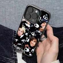 Funda Trasera Compatible con 17 16 15 14 13 12 11 Pro Max Plus, Color Plata, Resistente a Impactos, de la Banda Pierced The Veil - Z5 - Ver 4