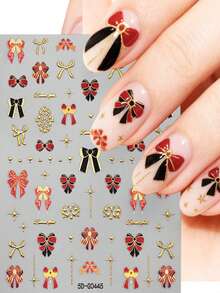 1 pieza Pegatinas de arte de uñas 5D en relieve, 1 hoja Pegatinas de uñas de mariposa de lujo con estampado en caliente 5D autoadhesivas, Suministros de uñas DIY para diseños de uñas impresionantes