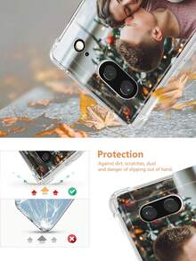 1 pezzo Custodia protettiva trasparente personalizzata per Pixel 9 Pro/9 Pro XL/9A/Pixel 8 Pro/7 Pro XL/6A Series, personalizzata, unica, regalo ideale per fidanzato, fidanzata, famiglia, amici, amanti degli animali domestici, compleanno, laurea, matrimonio, Natale, Ognissanti, inverno, ballo di fine anno, autunno, festa della mamma, festa del papà, custodia per telefono, accessori per telefono - Trasparente - Visualizzare 6