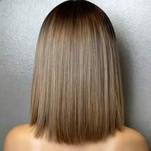 Ombre Blonde Bob Lace Front Wigs Human Hair With Dark Roots 180% Density 13x4 Lace Front Wigs Human Hair Glueless Short Ombre Blonde Bob Wigs Human Hair Pre Plucked For Women - 金色陰影 - 查看 4