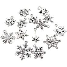 EstiloHonbay - 84 Colgantes De AleacióN De Copo De Nieve Con Colgante De JoyeríA De Navidad Para Arete, Collares, Pulseras, Llaveros, Manualidades (Estilo 16), Cuero, No Es Una Piedra PreciosaVersióN Mejorada - 1 - Ver 4