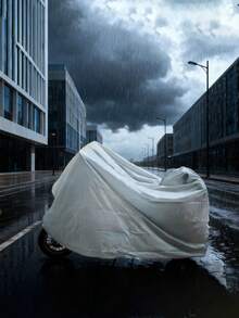 戶外自行車防護罩，防雨防曬摩托車罩，防水自行車罩，戶外自行車儲存罩，PEVA單層摩托車罩，冬季庭院戶外防塵/防曬/防雪，多功能防護罩，適用於山地車、公路車、電動車等，自行車愛好者的最佳禮物，也是節日禮物、生日禮物的理想選擇 - 彩色 - 查看 2