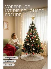 4smile Artificial Christmas Tree 180 Cm Green - Classic 100% PVC Christmas Tree, Realistic, Stable &  Friendly, Quick To Assemble For Years Of Joy - 150 Inches - View 2