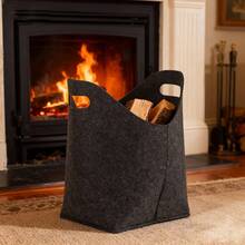 1个带提手的可折叠毛毡收纳篮，适合存放柴火、玩具、衣物、报纸、杂志或书籍，是厨房、浴室、卧室、客厅、宿舍、办公桌和其他家居收纳的理想之选。颜色可能与实物略有不同。 - 多色 - 查看 5