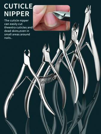 Stainless Steel Nail Clipper, Professional Nail Cutter, Nail File, Nail Care Tools For Fingernails And Toenails (Silver)