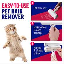 1PC Pet Hair Remover Roller Removing Dog Cat Self Cleaning Lint Pet Hair Remover Pet Hair Remov Cleaning One Hand Operate,Pet Cleaning Supplies,Cat Accessories - Multicolor - View 5