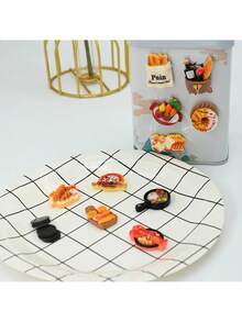 1pc/13pcs Creative Food Shaped Refrigerator Magnets - Realistic 3D Resin Kitchen Decor, Assorted Designs: Pizza, Sushi, Donut - Oval Plastic Magnets For Fridge, Ages 14+, Food Themed Novelty Design, Textured Surface & Fine Craftsmanship (Random Assortment)
