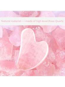 Natural Jade Gua Sha Massage Board, Rose Quartz Gua Sha Board, Jade Facial Massage Tool, Suitable For Facial, Neck, Back And Body Gua Sha Massage - Multicolor - View 4