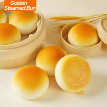 逼真金包捏捏乐模型，食物模型，仿真烤包，面包汉堡食物装饰，解压玩具 - 彩色 - 查看 2