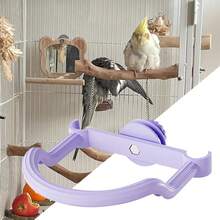 2pcs Bird Perch, U-Shaped Bird Stand Toy, Colorful And Aesthetically (1 Purple + 1 Random Color), Suitable For Claw Grinding And Exercise As Cage Accessories, Applicable For Medium And Small Parrots