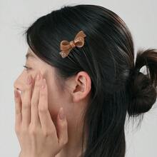 7齿醋酸纤维蝴蝶结发梳夹，女士发型发夹，刘海断发梳夹，女孩礼物，头饰，侧梳，发饰 - 彩色 - 查看 6