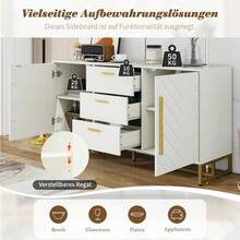 Storage Cabinets - White + MDF - View 8