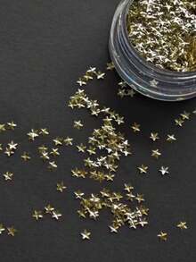 1/2件装简约金色星星美甲饰品，小号亮片星星美甲配件，小星星美甲用品 - 彩色 - 查看 5