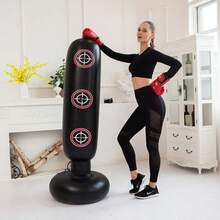 1pc Inflatable Punching Bag, Adult Stress Relief Punching Toy, Wholesale Punching Bag Pillar With Air Outlet - Multicolor - View 6