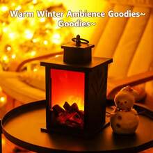 [Retro Flame Fireplace Lights] Flame Fireplace Lights | Artificial Charcoal Flame Lights, Battery & USB Powered Retro Style Decorations, Interior Patio Decorations - 799 - Xem 12